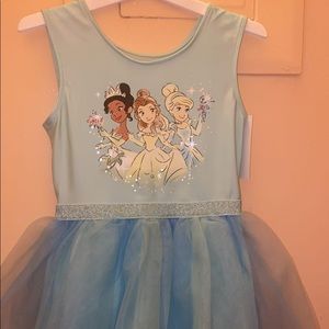 Green & Blue dress with princesses size 4T girls